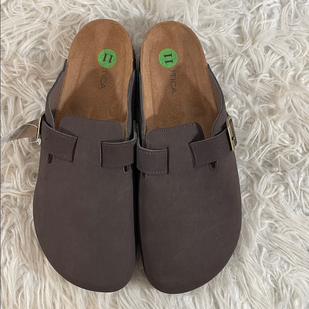 NAUTICA Slip On Loafers Shoes Dark Brown Size 11 NEW - Picture 3 of 13